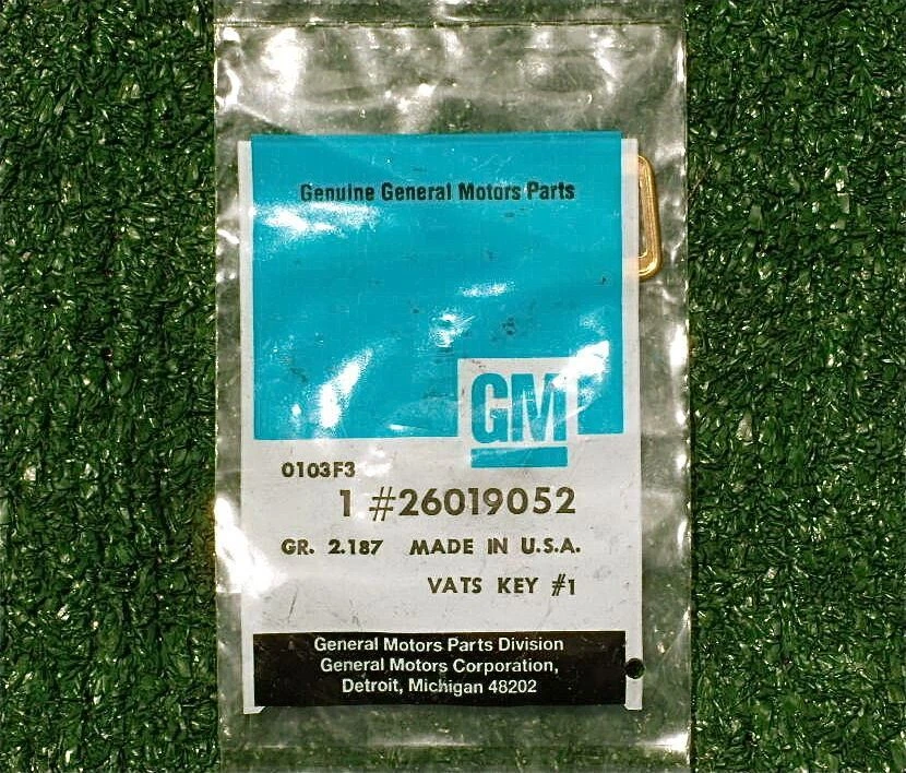 Oro OEM Fábrica Cadillac KEY CUTS 1 Sevilla Deville Eldorado Fleetwood 26019052 Foto 2 de 4