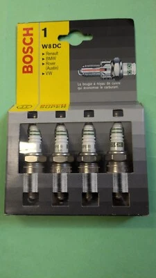 4 bougies allumage BOSCH W8DC RENAULT CLIO I - Photo 1/2