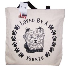Loved By A Yorkie Tote Bag New MADE IN USA