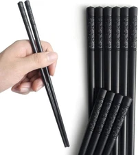 Chopsticks, YFWOOD 5 Pairs Fiberglass Chopsticks - Reusable Japanese Chinese Cho