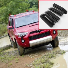 Black Roof Rails Rack End Cover Shell 4pcs For Toyota 4Runner N280 2010-2024