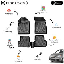 Custom Molded Rubber Floor Mat For Chevrolet Lacetti 2009-up Black