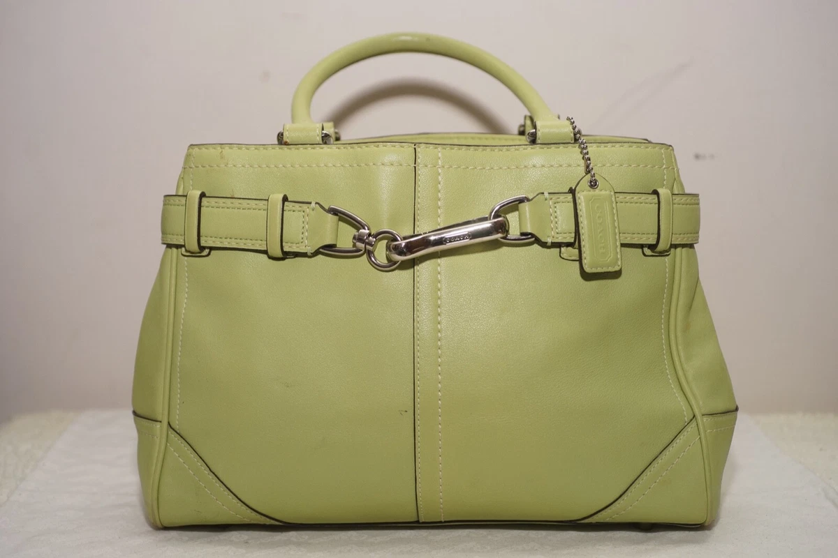 Coach purse bag lime green excellent condition hand bag