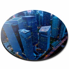 Round Mouse Mat - City Skyscraper Cityscape Architecture Office Gift #16939