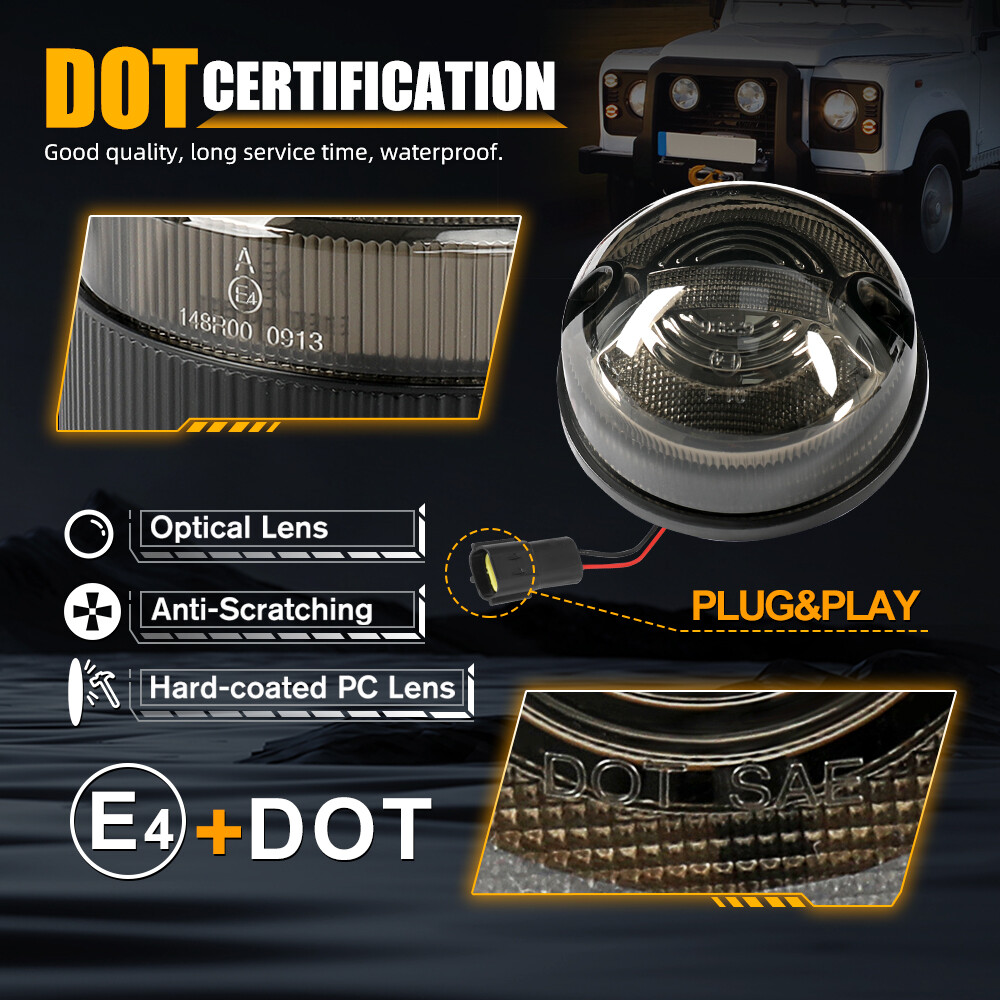 Landrover Defender Parts Accessories Headlight Upgrade - DRL Style ...