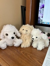 Plush Puppy Dogs Lot Of 3 Stuffed Animal Toys 6-7"