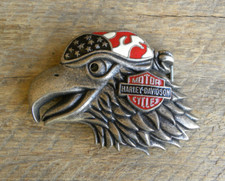 Harley Davidson Eagle Belt Buckle w/Stars & Stripes Bandana, HD Bar & Shield