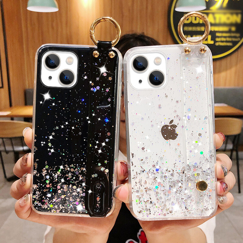 Acquista Custodia Morbida In Silicone Con Stella A Cinque Punte Glitter Bling Trasparente Per Iphone 13 12 11 14 Pro X Xs Max Xr 7 8 Plus Se Cover Posteriore In Italia A Partire Da 8 - Foto 3