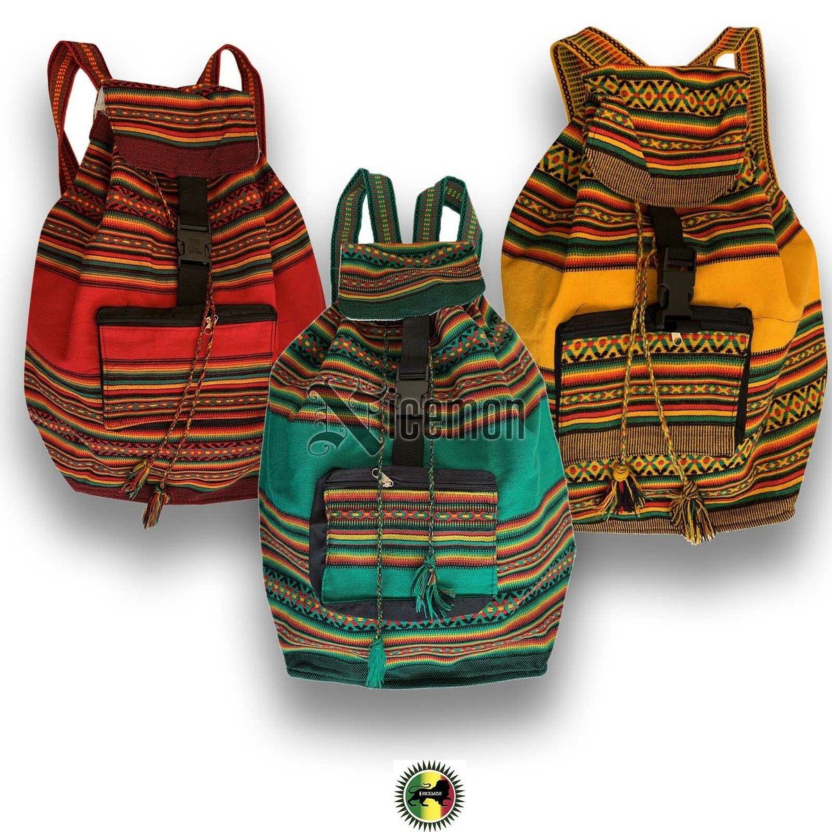 Rasta Backpack Sack Tote Bag Hippie Reggae Cool Runnings