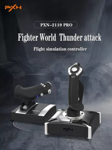 PXN 2119 PRO Game Controller Flight Joystick Simulator Vibration For PC PS4 Xbox - Picture 2 of 10