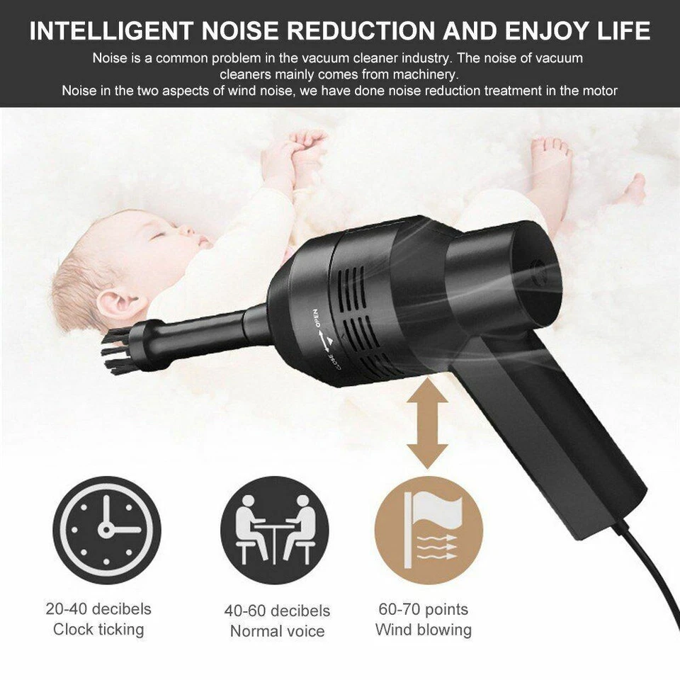 Air Duster Vacuum Cleaner For Computer, Home Cleaning and Car Portable USB Mini# - Image 3 of 4