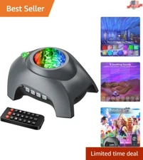 Sound-Activated Galaxy Night Light Projector with White Noise for Kids & Adults