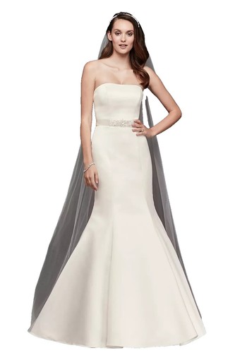 David's Bridal Ivory Wedding Dress Size New Still In Box with