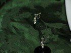 Sterling Silver Oval Crystal Jewel Necklace Earring Set Mid Century Modern  — photo 6