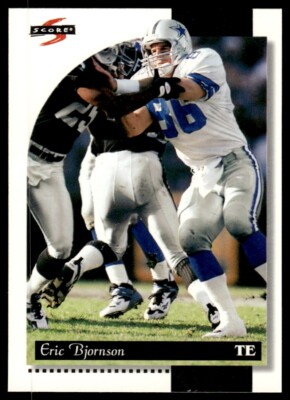 1996 Score Football Card Eric Bjornson A Dallas Cowboys #130