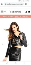 Guess By Marciano Leather Jacket Us Size Xs