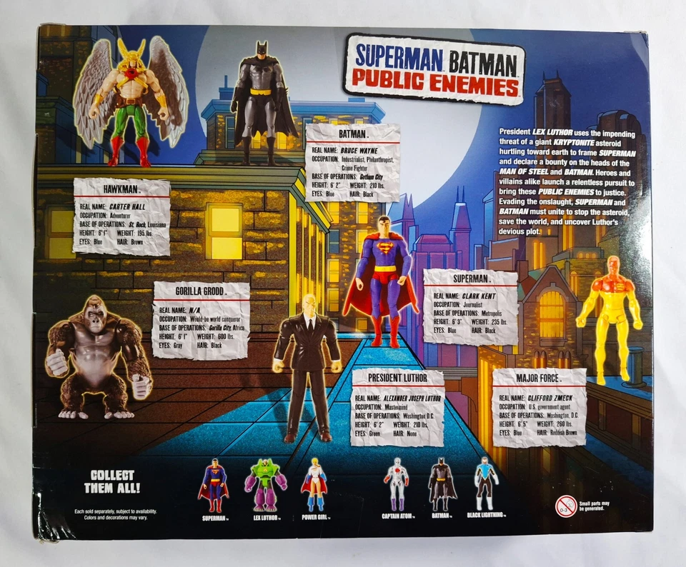 Figura de acción Superman Batman Public Enemies Hawkman Gorilla Grodd Mattel 2009 Foto 2 de 2