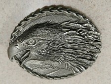 SL15158 NOS VINTAGE 1992  BALD EAGLE  ART COMMEMORATIVE BELT BUCKLE