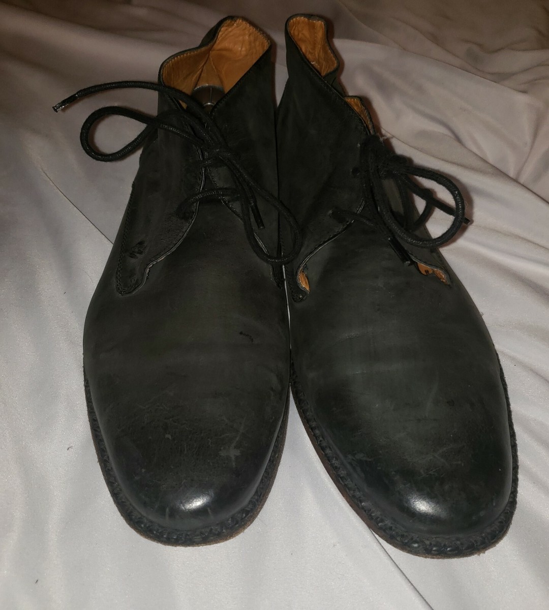 John Varvatos Leather Chukka Ankle Dress Boots Men Size 12  display picture 3