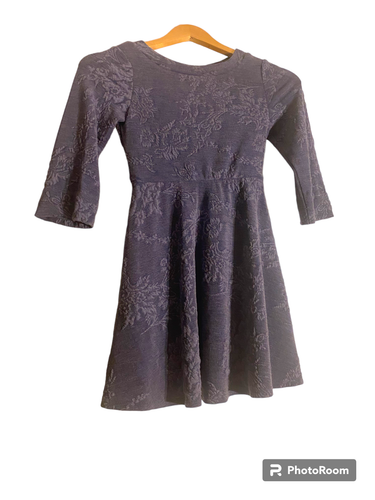 GB Gianni Bini Girls blue floral textured long sleeve dress size S - Picture 3 of 9
