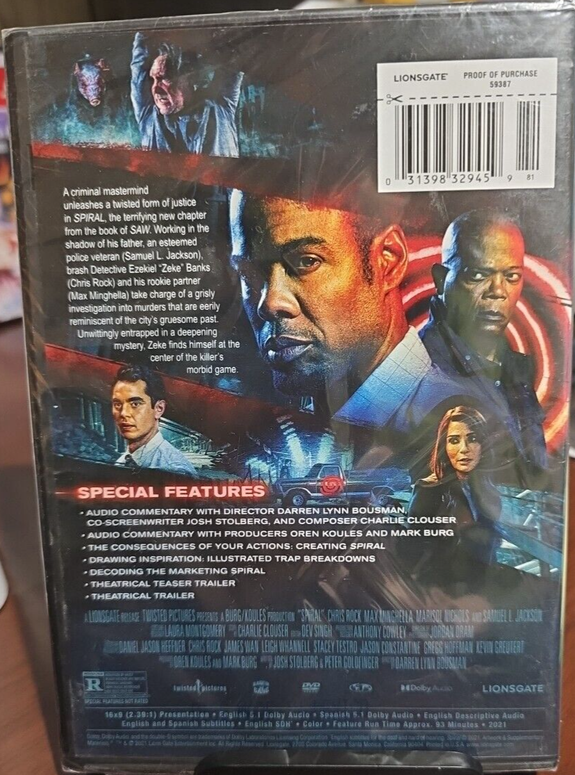 Spiral DVD 2021 Chris Rock, Samuel Jackson New Will Combine Shipping