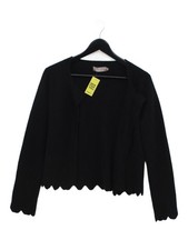 Brodie Women's Cardigan M Black 100% Cashmere V-Neck Cardigan