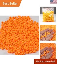 1000 Pcs Acrylic Single Color Pony Beads 6x9mm Pony Beads Bulk for Bracelets ...