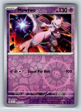 Mewtwo Reverse Holo Uncommon SV07: Stellar Crown 059/142 NM
