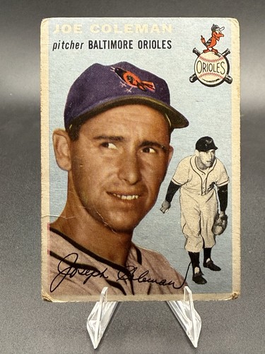 Joe Coleman #156 1954 Topps card
