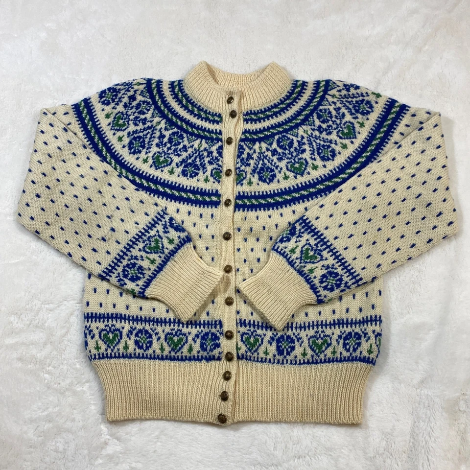 Cárdigan de Lana Nórdico Paul Mage Vintage Abercrombie & Fitch Años 60 Suéter S Foto 2 de 4