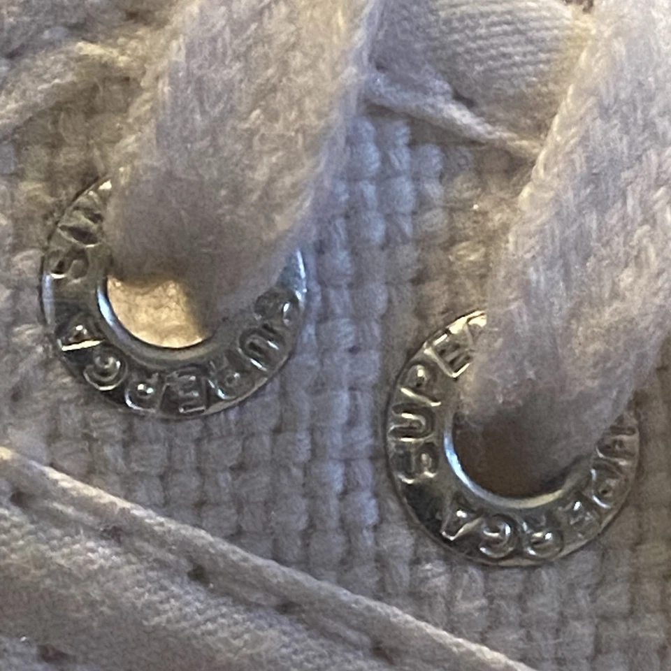 Tênis Superga infantil 22/EUA 6 branco 2750 clássico lona lavável com cadarço infantil - Imagem 4 de 4