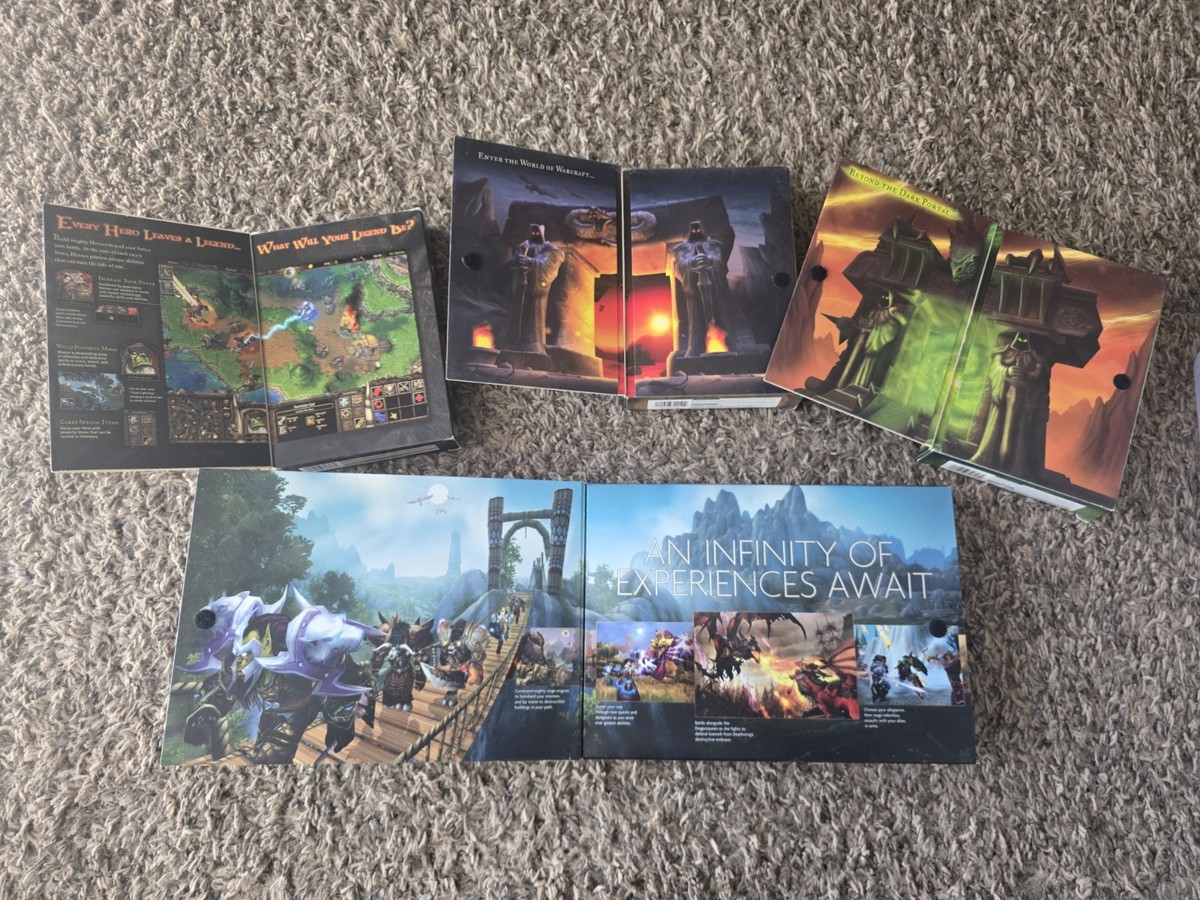 その他 WORLD OF WARCRAFT deluxe box set Original World of Warcraft PC Game Lot Expansions Discs Blizzard