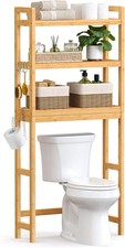 Over The Toilet Storage 3-Tier Over Toilet Bathroom Organizer W/ Adjustable