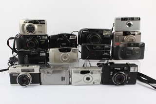 Assorted Vintage Point & Shoot 35mm Compact Film Cameras Job Lot x15