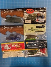 6 Packs Bass Fishing Lures Bruiser Baits V&M Big Bite Biospawn Catch Co Pro