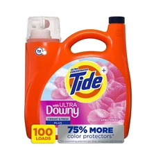 Tide with Ultra Downy Liquid Laundry Detergent, April Fresh Scent, 100 Loads,