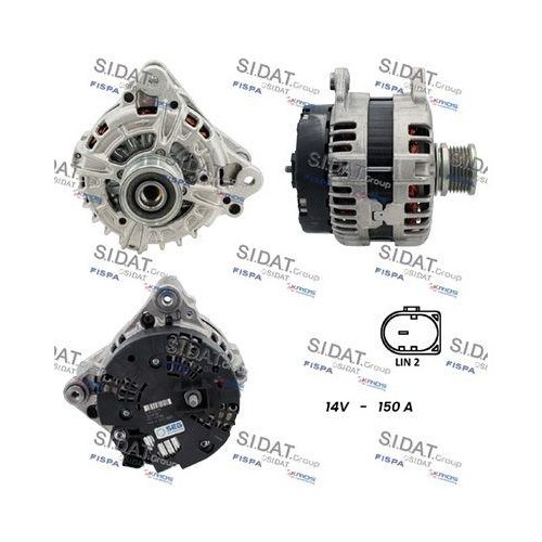 Alternateur Sidat A12BH0242 de haute précision pour berlines et compactes VAG