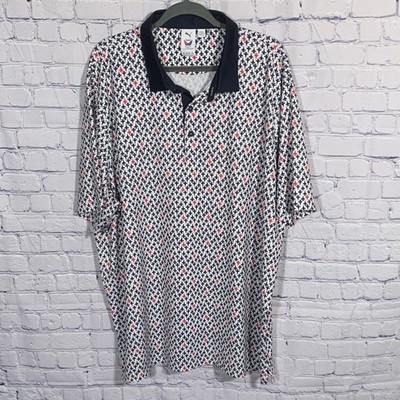 PUMA x Volition Mens Jets Golf Polo Red White Blue Size XXL Patriotic Golf Prep