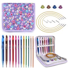 Interchangeable Tunisian Crochet Hooks Set   12 Sizes 3.0  10mm Aluminum Cro...