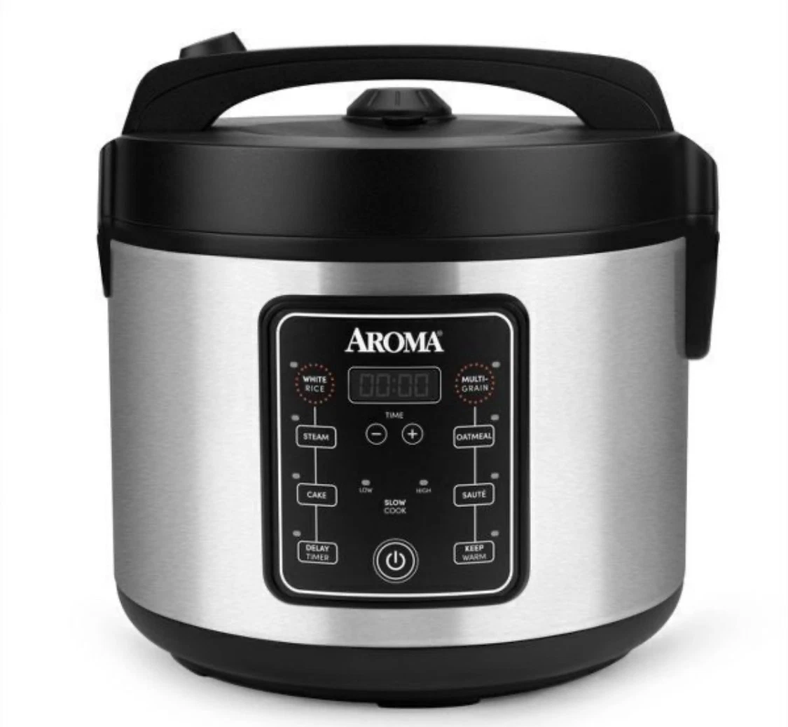 New Aroma 20 Cup Multi Cooker Rice Multicooker 5 Settings Nonstick