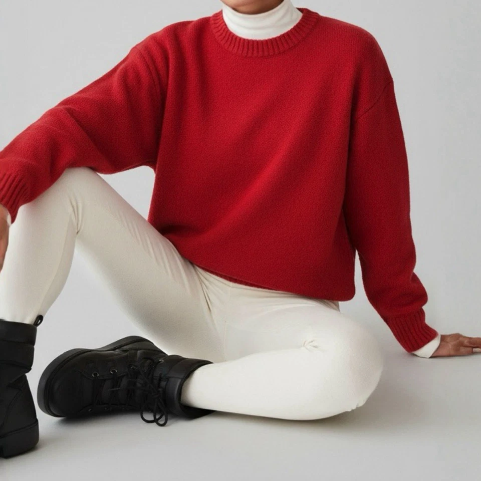 Suéter Cuello Redondo Lana Colección The Fox Normcore Heritage Festivo Navidad L  Foto 3 de 4