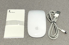 Apple Wireless Magic Mouse Silver White A1657 Lightning Cable MLA02LL/A