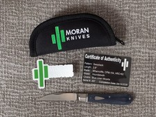 Mike Moran Swayback Blue Linen Micarta