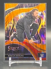 2024 Panini Select WWE Roman Reigns Ringside #241 Orange Flash SSP Tribal Chief