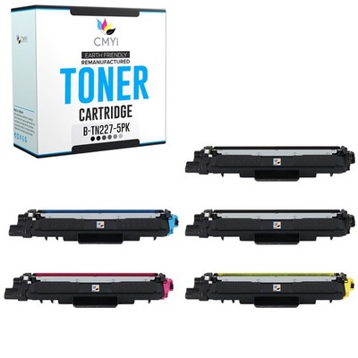 CMYi Compatible 5PK TN227 Printer Cartridges fits Brother DCP-L3510CDW L3517CDW