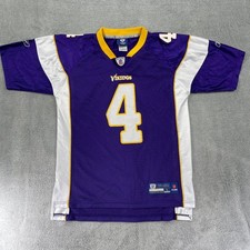 Brett Favre Minnesota Vikings 4 On-Field Reebok NFL Jersey Kids L 14-16 Purple