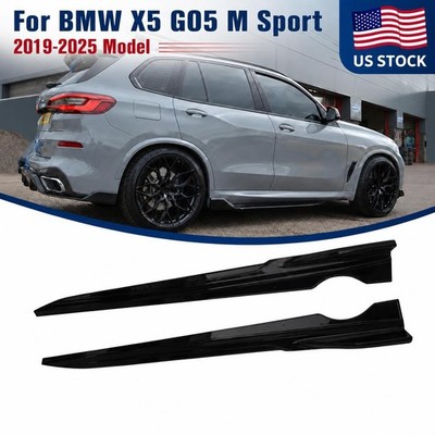 For 2019-2025 BMW G05 X5 M Sport Gloss Black Side Skirts Extension Bodykit 2PCS