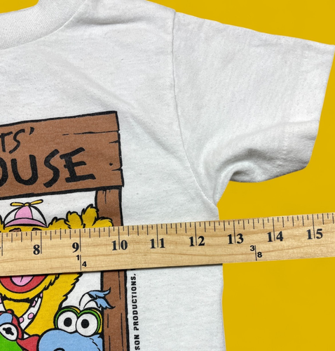 Vintage Muppets Clubhouse T Shirt Kids Size Small White Sesame Street Unisex - Picture 7 of 12