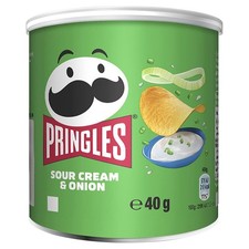 Pringles Sour Cream Onion Crisps 12 x 40g Priced Tubs
