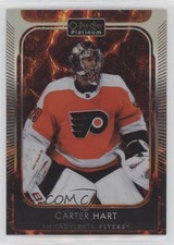 2021-22 O-Pee-Chee Platinum Hot Magma 146/499 Carter Hart #108 yt6